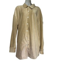 lularoe abigail beige button up long sleeve shirt Size XL - $34.64