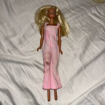 Barbie Mattel Vintage Malibu Barbie With Pink Coveralls Jumpsuit B4 - $24.26