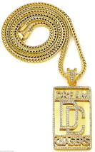 Dream Chasers Necklace New Pendant with Rhinestones on 36 Inch Long Franco Chain - £35.17 GBP