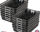 Really Good Stuff Small Plastic Paper Baskets 14 X 10 X 3.25 12 Pack Black - $106.72