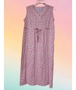 Ashley Taylor Sm Cotton/Poly Sleeveless Night Gown  Pink Floral Loungewear - $370.68 MXN