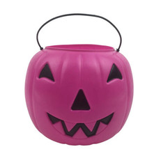 General Foam Blow Mold Pink Halloween Pumpkin Jack-O-Lantern Candy Treat Bucket - £5.90 GBP