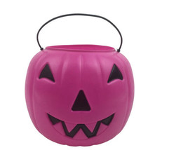 General Foam Blow Mold Pink Halloween Pumpkin Jack-O-Lantern Candy Treat Bucket - £5.59 GBP