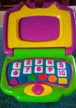 Vintage Barney The Purple Dinosaur Interactive Laptop All Cartridges Mattel 2002 - £29.15 GBP