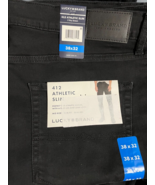 Lucky Brand Men&#39;s 412 Athletic Slim Black 38x32 Two Way Stretch - $30.69