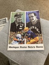 Oct. 28, 1967 Michigan State vs. Notre Dame College Football Sport Program - £14.62 GBP