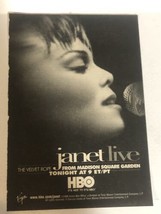 Janet Live Madison Square Garden TV guide Vintage Print Ad Janet Jackson Tpa3 - £4.58 GBP