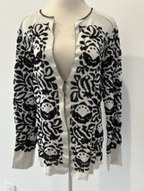 Aldomartins Anthropologie Women&#39;s Black/White Textured Cardigan Size Sma... - $42.56
