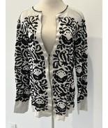 Aldomartins Anthropologie Women&#39;s Black/White Textured Cardigan Size Sma... - $808.93 MXN