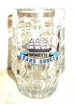 Birra Moretti Udine Sans Souci Sailboat Italian Beer Glass Seidel - £7.95 GBP