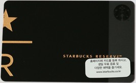 Starbucks Korea Gift Card Black Reserve Korean Collectible No Balance New - £15.94 GBP