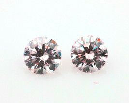 ARGYLE VVS1 0.31ct Pair Of Natural Loose Fancy Light Pink Diamonds Rounds Shape - £7,137.44 GBP