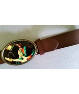 Jimi Hendrix Epoxy Belt Buckle ( 1976 Photo) Rock   &amp; 1 1/2&quot; Brown Bonde... - $24.70