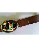 Jimi Hendrix Epoxy Belt Buckle ( 1976 Photo) Rock   &amp; 1 1/2&quot; Brown Bonde... - £19.43 GBP