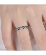 Chic 925 Sterling Silver 0.30C Round CZ Diamond Engagement Wedding Band ... - $142.06 CAD