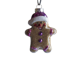 Lot of 4x Rauch Gingerbread Man Boy Glass Christmas Ornaments ~ 3.25&quot; Gl... - $12.00