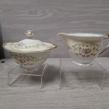 Meito China Japan Sugar Bowl &amp; Creamer Set Vintage Antique VGC - £11.78 GBP