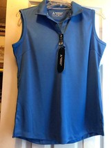 NWT Ladies Bermuda Sands Lake Blue Sleeveless Golf Shirt - size M   - £23.97 GBP