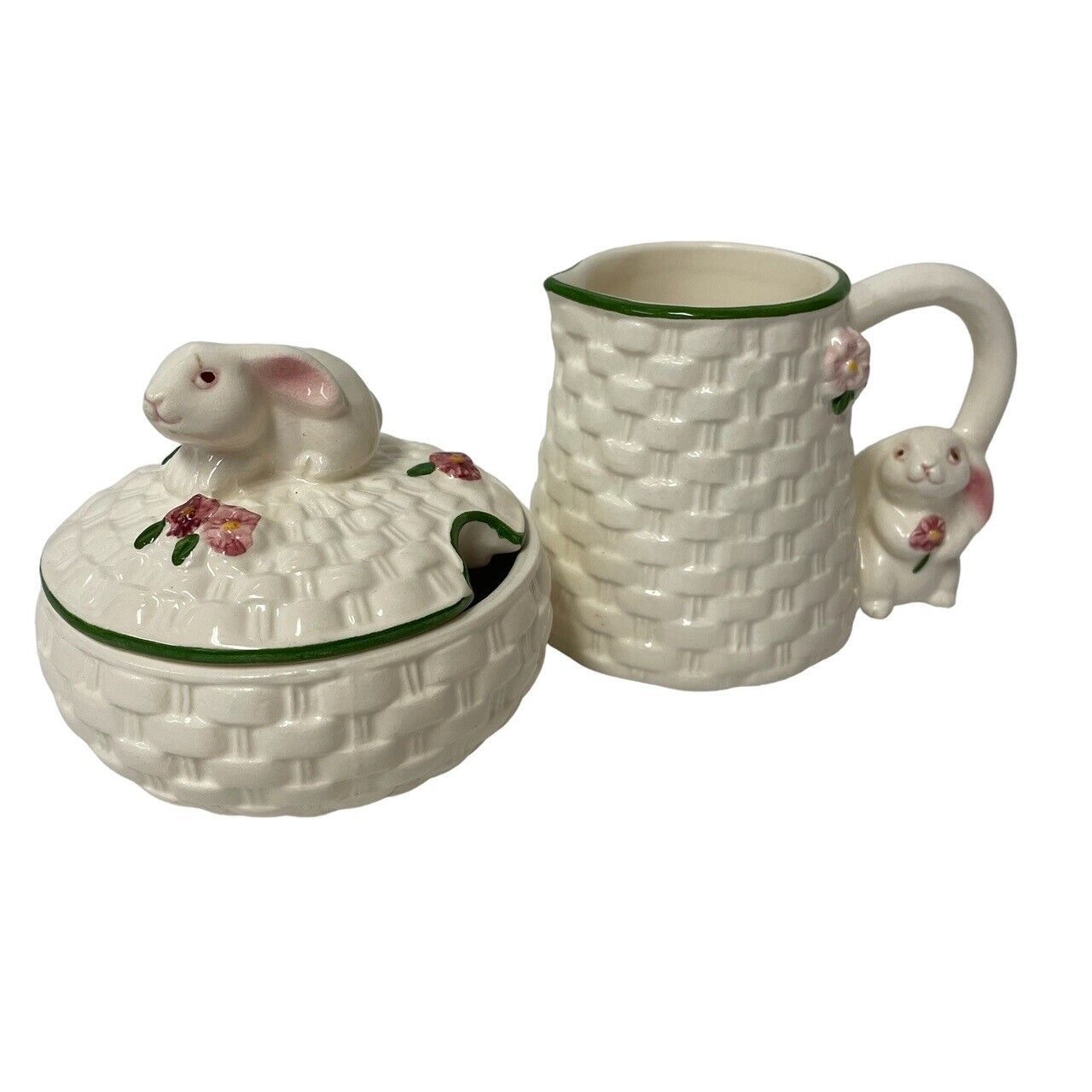 Avon Bunny Sugar And Creamer Set Gift Collection New Open Box Very Nice Cute - £9.14 GBP