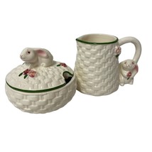 Avon Bunny Sugar And Creamer Set Gift Collection New Open Box Very Nice Cute - $11.38