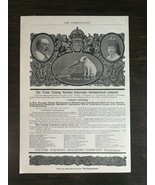 Vintage 1903 Victor Talking Machine Co. Phonograph Full Page Original Ad... - £4.70 GBP