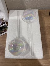 2PCS Plant Self Watering Globes Rainbow Glass Self Watering Spike Balls NEW - $17.74