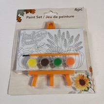 Paint Set 4pc Thanksgiving Greetings Fun For Adults Creative Imagination - $108.93 MXN