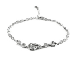 Trendy Sterling Silver Bracelet for Girls in platinum finish - £37.91 GBP