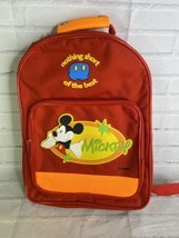 Vintage PYRAMID Disney Mickey Mouse Small Red Kids Toddler Backpack Bag NEW - $34.65