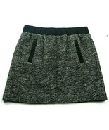 Loft Womens A Line Petite Skirt MP Wool Blend Gray Black White Striped P... - $19.43 CAD