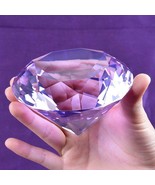 Ship From USA 100mm Purple Crystal Diamond Paperweight Home Wedding Deco... - £42.63 GBP