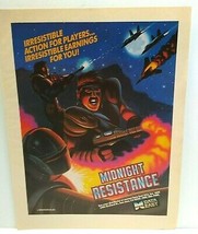 Midnight Resistance Arcade AD 1989 Video Arcade Game Magazine Artwork  - $15.68