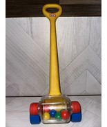 Vintage Little Tikes Yellow Toddler Push Popper Walk Toy Antique Popcorn... - $23.38