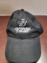 Budweiser Hat Cap Script Crown Logo Game Time Black Strap Back - $9.05