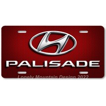 Hyundai Palisade Inspired Art on Red Hex FLAT Aluminum Novelty License Tag Plate - £14.15 GBP