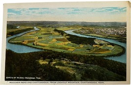 Moccasin Bend and Chattanooga, Lookout Mountain, Tennessee, vintage postcard - £9.43 GBP