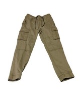 Old Navy Wide Leg Cargo Pants High Rise Elastic Waist Olive Women&#39;s Size Small - £8.91 GBP