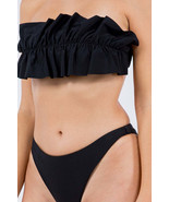 TWO PIECE TUBE TOP WITH RUCHED RUFFLE BIKINI - $58.24 CAD