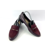 Aldo Womens Shoes Red 10 M Suede Leather Gold Accent Slipon Comfort Loaf... - €23,63 EUR