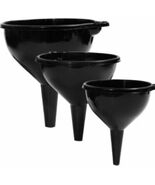 BLACK FUNNEL Plastic Set of 3 nesting funnels Brand New Kitchen Or Autom... - $174.33 MXN BLACK FUNNEL Plastic Set of 3 nesting funnels Brand New Kitchen Or Autom... - $174.33 MXN