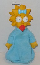Vintage 1990 The Simpsons MAGGIE 7&quot; Plush Toy Doll Figure 20th Century Fox - £18.88 GBP