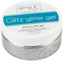 Gina K Designs Glitz Glitter Gel 2.3Oz-Silver - £19.97 GBP