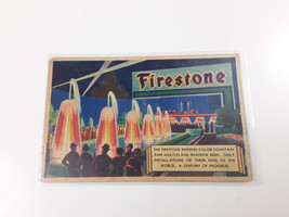 1933 Firestone Tire &amp; Rubber Singing Fountain Century of Progress Postcard - $4.89