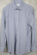 GORGEOUS Kirrin Finch Made in Italy Blue Check Cotton Dress Shirt 16x32 - £36.04 GBP