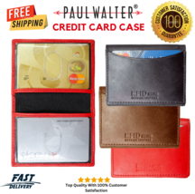 Real Genuine Leather Bifold Credit Card Holder for Men Multi Card Slots - $12.87