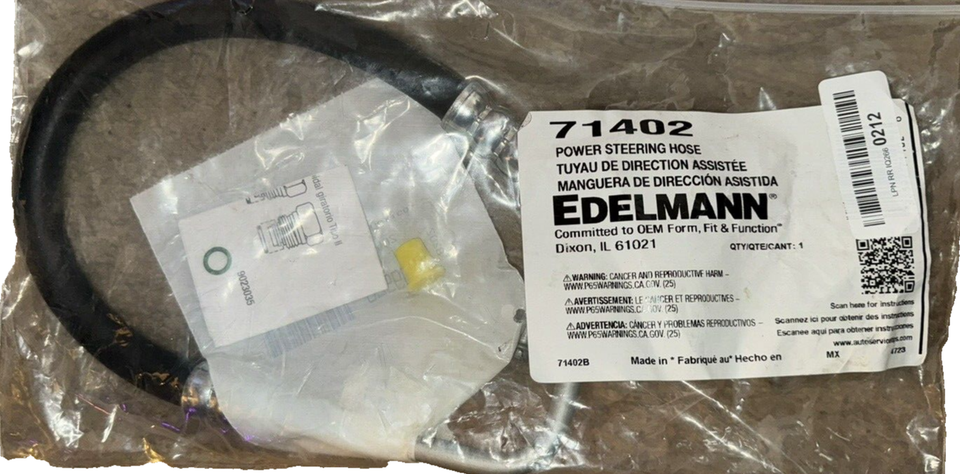 Plews Edelmann 71402 Power Steering Pressure Hose - $7.26