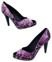 Donald Pliner Couture Python Leather Shoe Pump New Peep-Toe Platform $400 NIB - £126.87 GBP