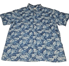 Mens Shirt Hawaiian Red Head Brand Co XL Blue white Button Shirt Tropica... - $14.50