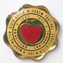 1992 Washington State Apple Blossom Festival Pin Wenatchee Centennial Re... - $12.99