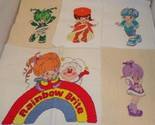 5 Vintage Rainbow Brite  Cross Stitch Pieces Completed Designs unframed - $74.21